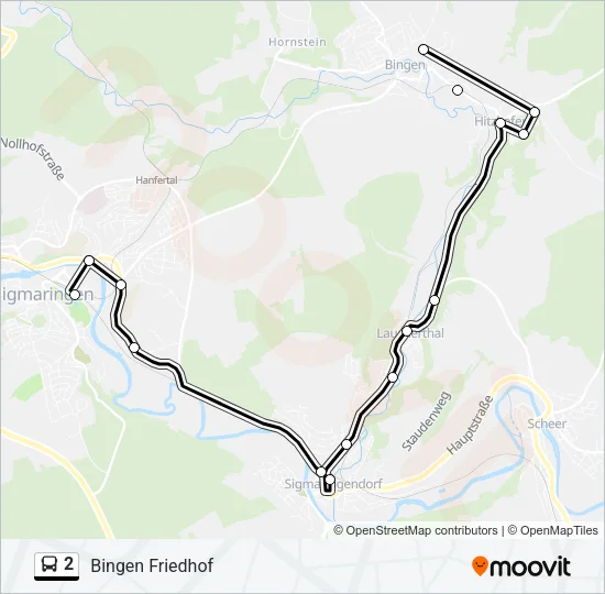 2 Bus Line Map
