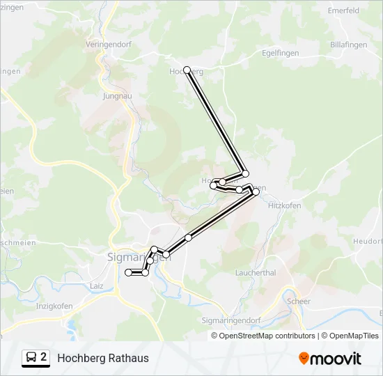 2 Bus Line Map