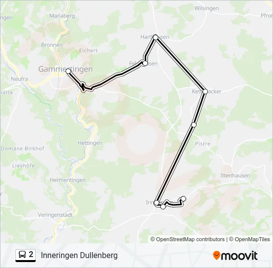 2 Bus Line Map