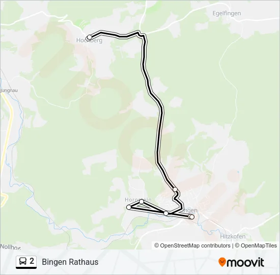 2 Bus Line Map