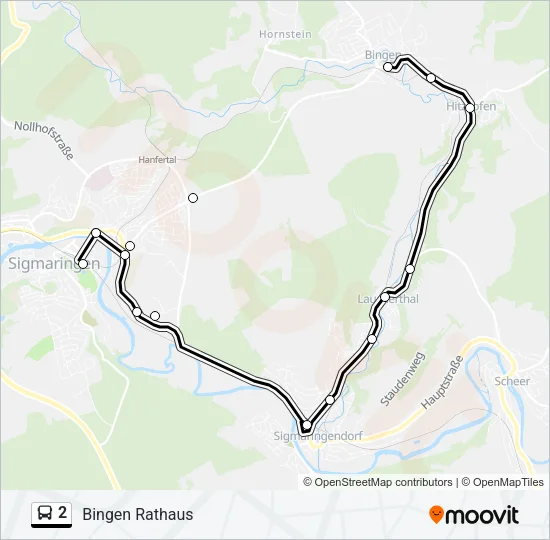 2 Bus Line Map