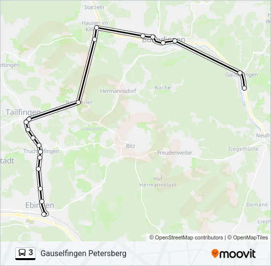 3 Bus Line Map