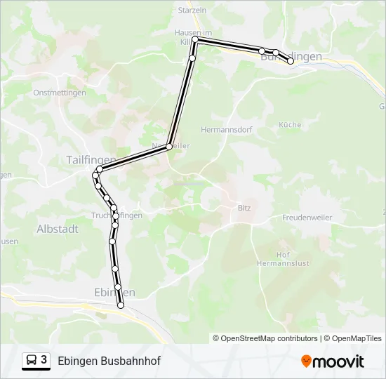 3 Bus Line Map