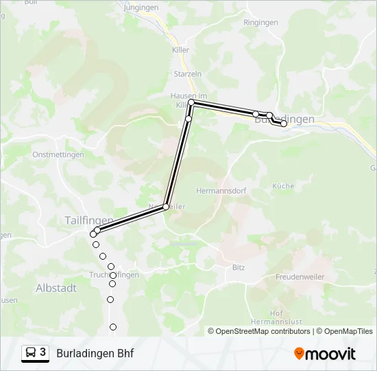 3 Bus Line Map