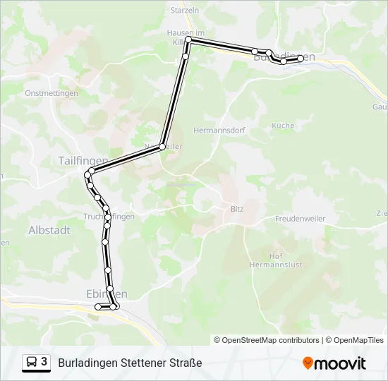 3 Bus Line Map