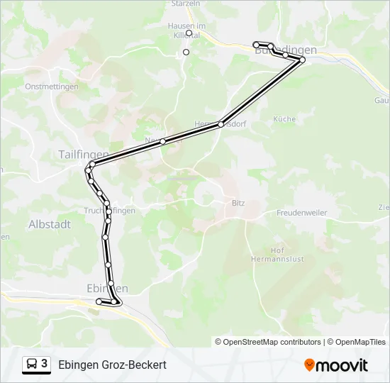 3 Bus Line Map