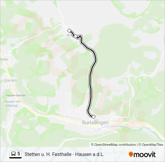 5 Bus Line Map