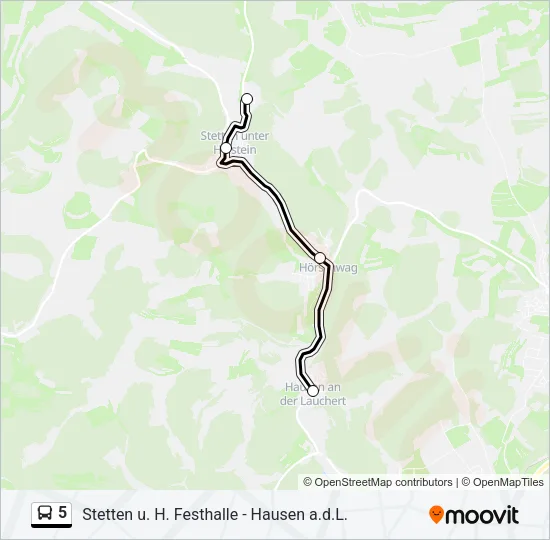 5 Bus Line Map