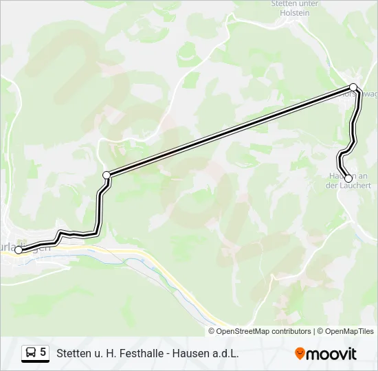 5 Bus Line Map