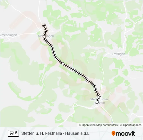 5 Bus Line Map