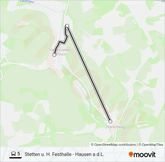 5 Bus Line Map