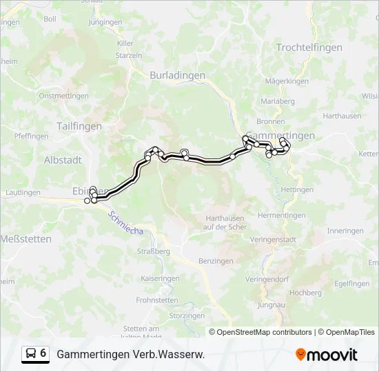 6 Bus Line Map