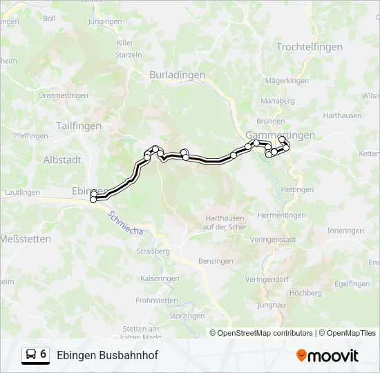 6 Bus Line Map