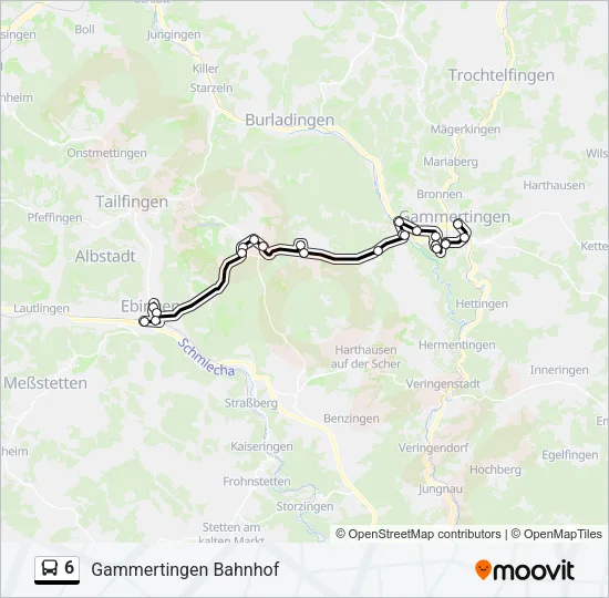 6 Bus Line Map