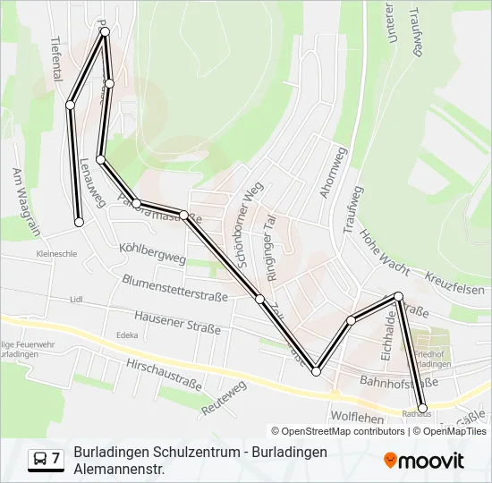 7 Bus Line Map