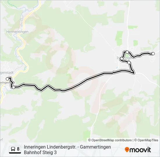 8 Bus Line Map