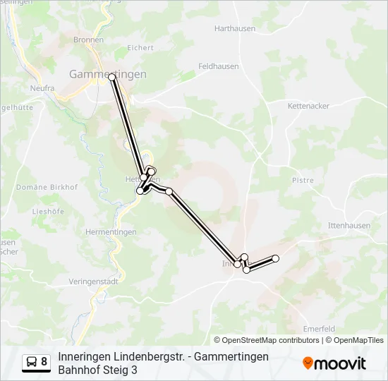 8 Bus Line Map