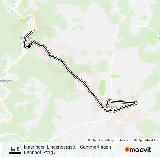 8 Bus Line Map