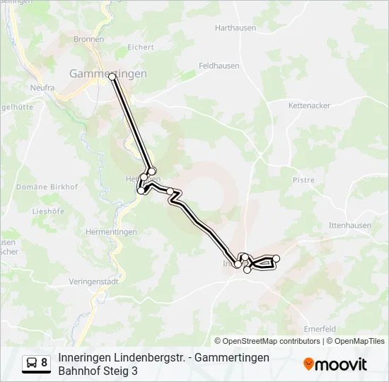 8 Bus Line Map