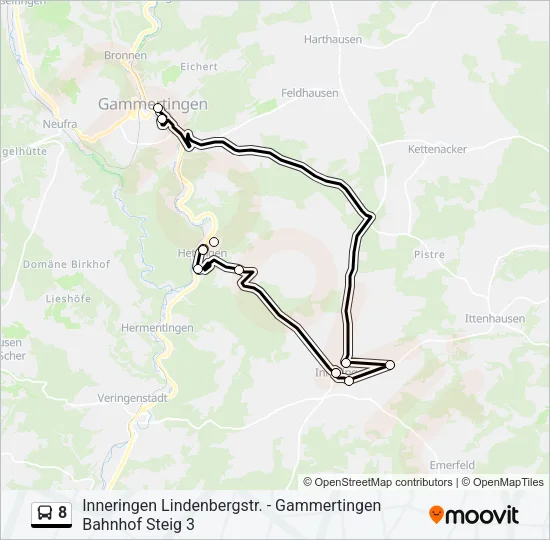 8 Bus Line Map