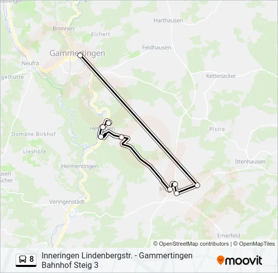 8 Bus Line Map