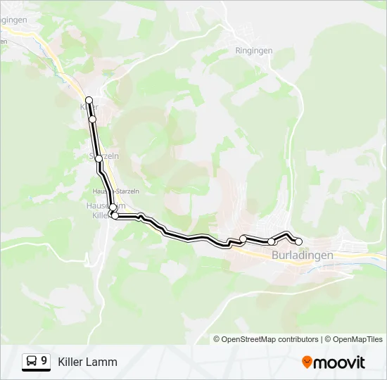 9 Bus Line Map