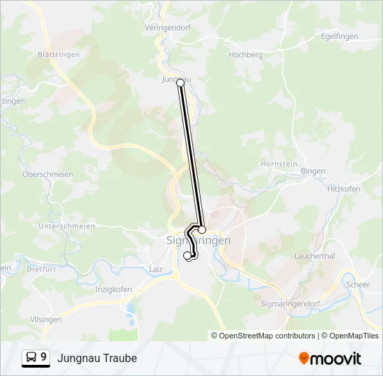 9 Bus Line Map