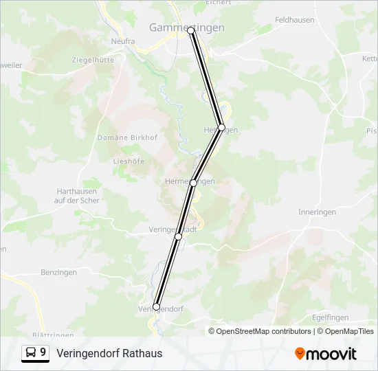 9 Bus Line Map
