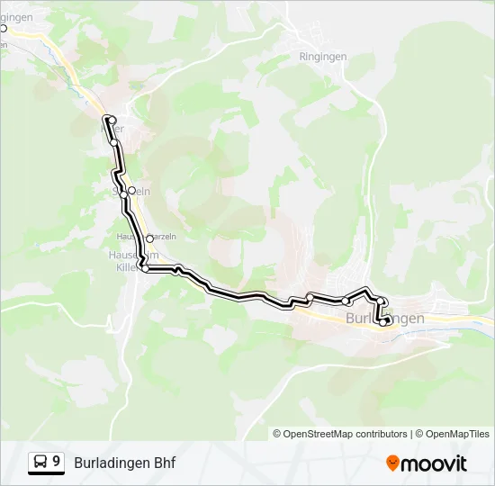 9 Bus Line Map