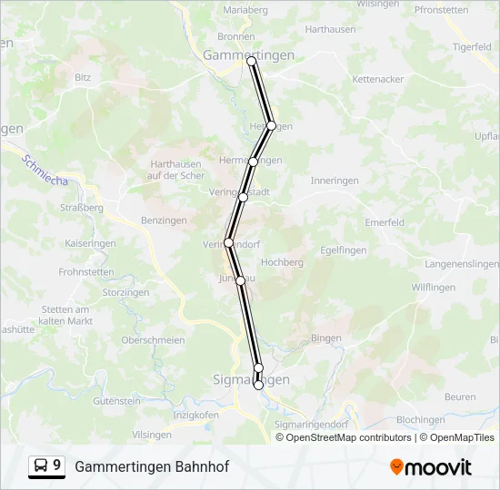 9 Bus Line Map