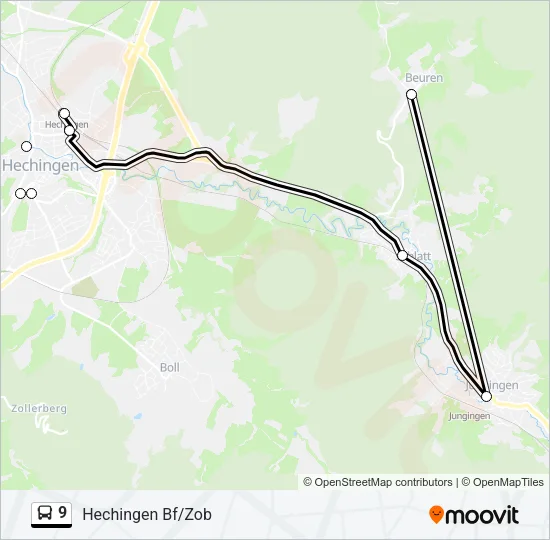 9 Bus Line Map
