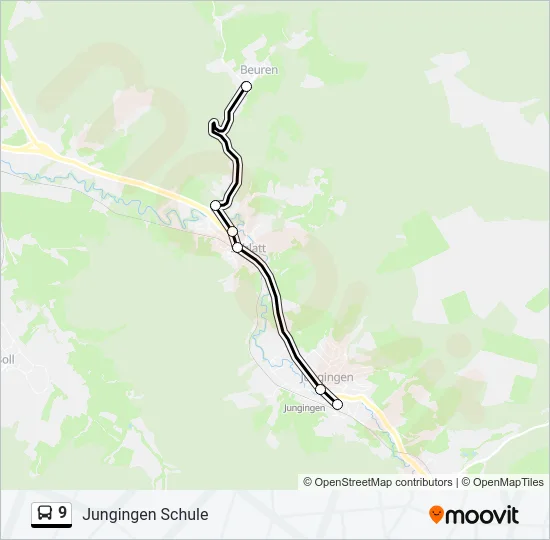 9 Bus Line Map