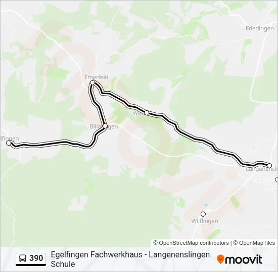 390 Bus Line Map