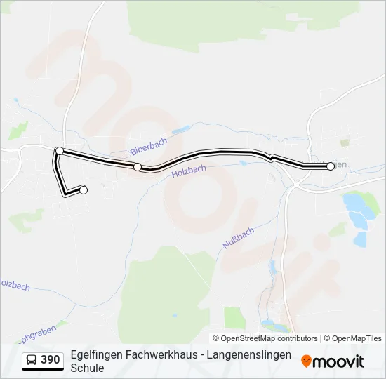 390 Bus Line Map