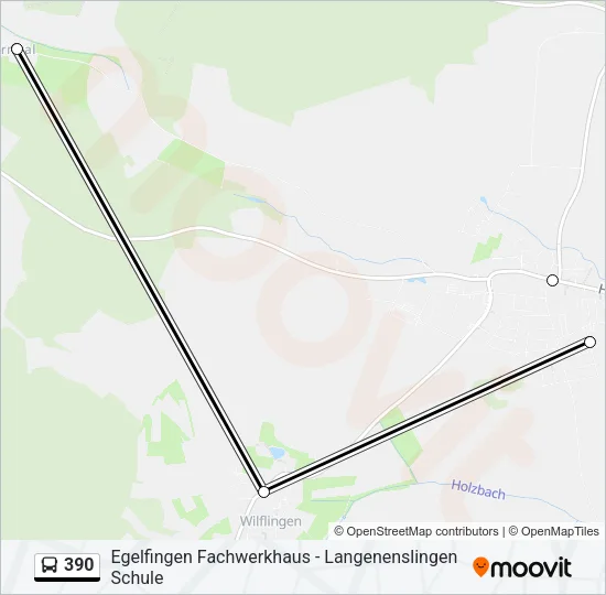 390 Bus Line Map