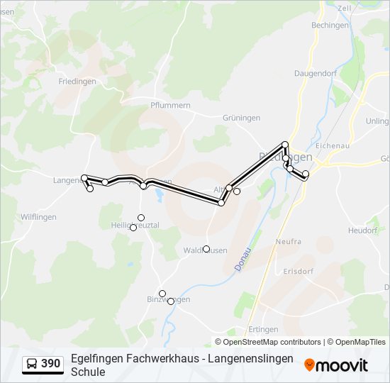 390 Route Schedules, Stops & Maps Langenenslingen Schule (Updated)
