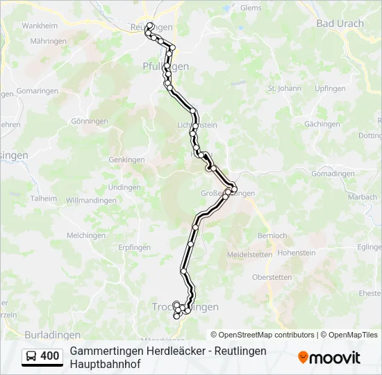 400 Bus Line Map