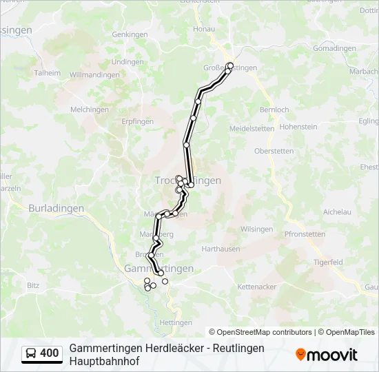 400 Bus Line Map