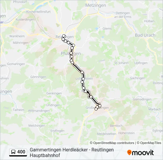 400 Bus Line Map