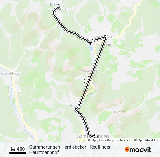 400 Bus Line Map