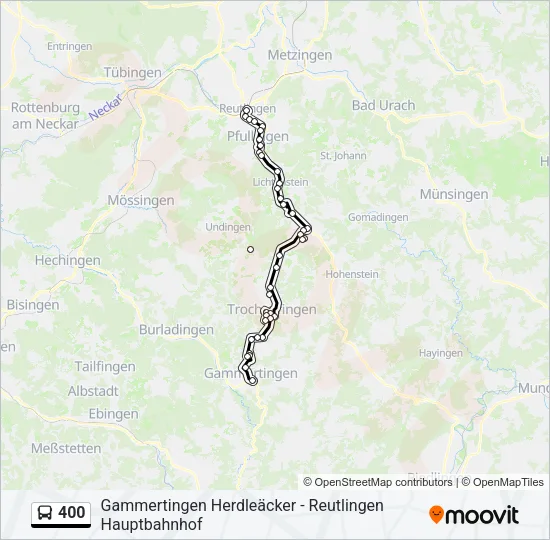 400 Bus Line Map