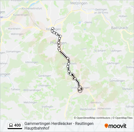 400 Bus Line Map