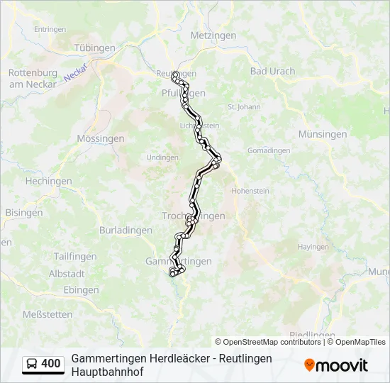 400 Bus Line Map