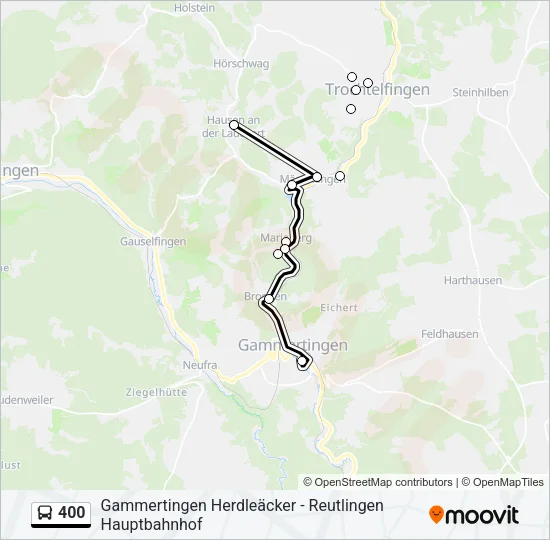 400 Bus Line Map