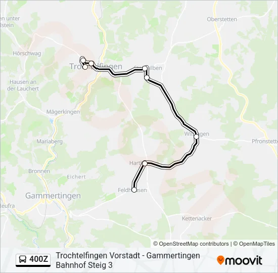 400Z Bus Line Map