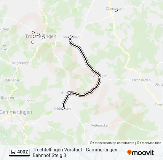 400Z Bus Line Map