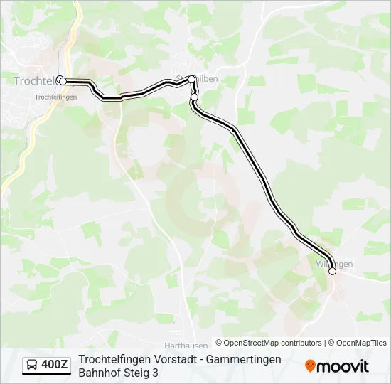 400Z Bus Line Map