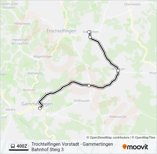 400Z Bus Line Map