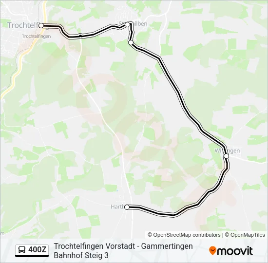 400Z Bus Line Map