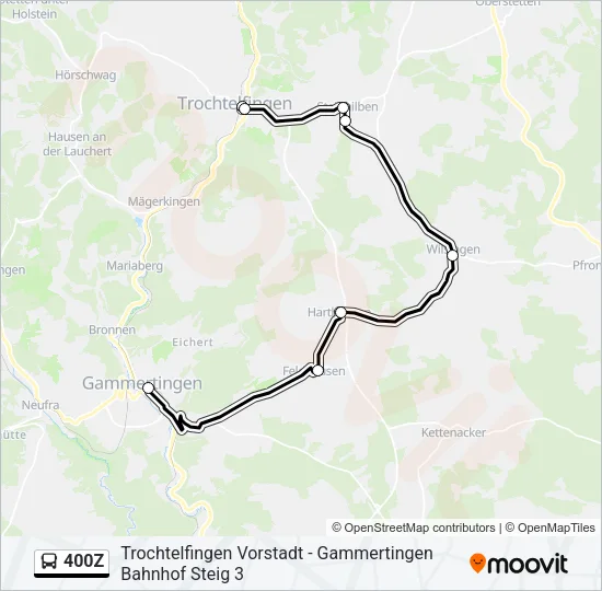 400Z Bus Line Map